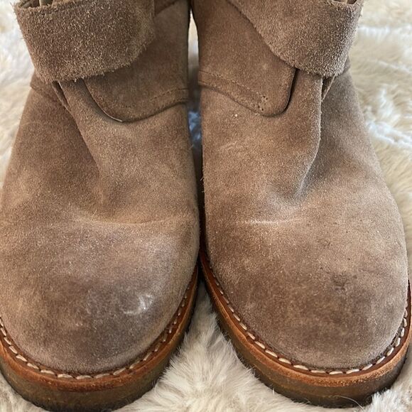 UGG Brienne Heeled Suede Leather Ankle Boots - Picture 5 of 7